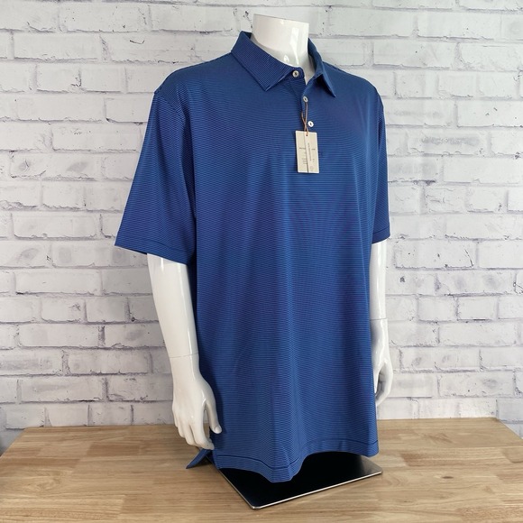 Peter Millar Shirt Men's XXL Polo Mesh Short Sleeve Summer Comfort Golf NWT - Picture 7 of 14